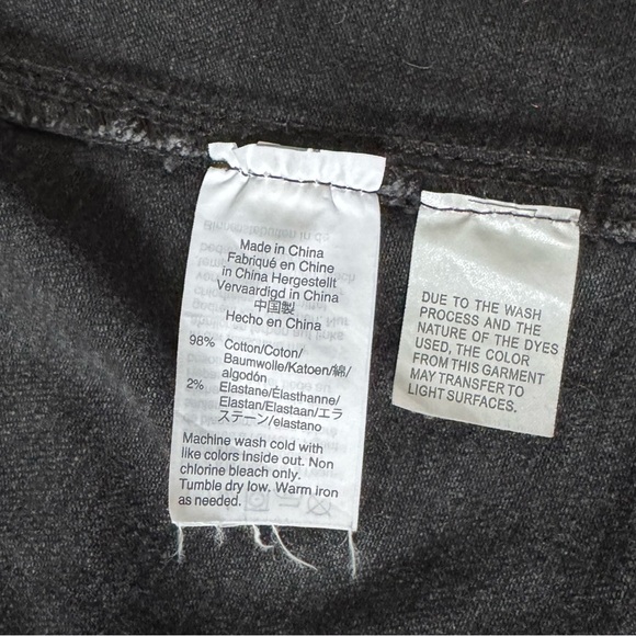 Madewell Metropolis Snap Button Denim Jean Mini Skirt Size 2 Rawley Black H2310 - Picture 8 of 8